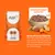 Chicken with carrots and apple pâté, showing ingredients and nutritional highlights. Contains chicken, brown rice, carrots, apple, sunflower oil, fish oil, minerals, chicory, seaweed, yucca.