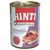 Rinti Kennerfleisch med skinke, kornfri. Dåse med billede af kød og teksten: Rinti siden 1983 Original.