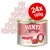 Set 24 conserve Rinti Sensible, 185g fiecare. Text vizibil: 'GLUTENFREI', '100% RIND', '+Reis', 'Für empfindliche Hunde', '1% tierisches Protein'. Imagine carne și orez pe etichetă. Set 24 conserve Rinti Sensible, 185g fiecare. Text vizibil: 'GLUTENFREI', '100% RIND', '+Reis', 'Für empfindliche Hunde', '1% tierisches Protein'. Imagine carne și orez pe etichetă.