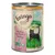Feringa Country Style, Chicken with Pork & Turkey, Adult, 400g. Illustration mit schwarzer Katze und ländlicher Landschaft.