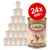 24 консервных банок Lukullus для собак, Huhn & Kalb, 400 г. На упаковке изображены телёнок и курица. Красный круг с надписью: 24x 400 г.