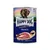 Happy Dog Sensible Pure France, Ente Pur. Made in Germany. Wet food with duck meat, image of a duck and pieces of meat.