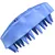 Brosse bleue en plastique avec picots triangulaires visibles, vue de côté. Aucun texte ou marque apparente.