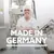 MADE IN GERMANY (Engels). Tekst over een persoon in witte kleding in een fabriek, benadrukt productie in Duitsland.