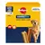Boîte Pedigree Dentastix Daily Oral Care, méga pack x56, pour chiens 25 kg+, saveurs bœuf et poulet, avec image de deux sticks dentaires et d’un chien.