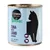 Blik Cosma Pure Love Nature kattenvoer, smaak tuna with lamb in broth, 100% natural ingredients, met silhouet van kat en pictogrammen van tonijn en lam.