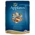 Applaws Natural Cat Food, 75% Fish, Tuna Fillet & Sea Bream, 70 g pose. Tekst: Dolphin Friendly. Synligt indhold gennem poteformet vindue på emballagen.