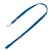 Blaue Hundeleine mit Metallkarabiner und verstellbarer Länge, robustes Material.