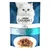 Purina Gourmet Perle с морской рыбой и тунцом. Изображение поданного влажного корма на тарелке.