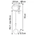 Diagramm mit Produktmassen: Durchmesser 8 cm, Breite 8.8 cm, Höhe 70 cm, Länge des Seils min. 7 cm bis max. 59 cm, Kugeldurchmesser 12.3 cm.