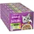 whiskas Tasty Mix Chef's Choice, 100 % uravnotežene sestavine, izbor v omaki z govedino, zelenjavo, lososom, piščancem in polenovko. Embalaža s slikami posameznih vrst.