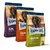 Kolme Happy Dog Supreme Sensible -koiranruokapussia: Irland (lachs & kaninchen), Toscana (ente & lachs), Neuseeland (lamm & reis). Teksti: Made in Germany, Natural Life Concept.
