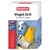 beaphar Vogel Grit Für alle Ziervögel, obrázek tří okrasných ptáků, nápisy Austernschalen, +Magenkiesel, obsah 250 g, část obsahu viditelná v kruhu na obalu