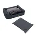 Lot : panier Sleepy Time avec coussin, gris + couverture Freedom Bone pour chien - taille M
