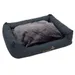 Dog bed Sleepy Time grey with cushion - 100 x 75 x 30 cm (L x W x H)