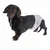 Dachshund with grey-white zigzag pattern dog nappy, suitable for product demonstration.