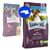 Старая и новая упаковки корма для собак Happy Dog Sensible Mini Ireland Lachs & Kaninchen, изображён переход дизайна. Видны логотипы и основные надписи на обеих пачках.