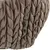 Détail d’un tissu matelassé marron avec étiquette visible portant la marque Trixie, matière aspect velours.