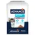 Опаковка Advance Kitten 2–12 months с пуешко, изображение на коте и хапки храна. Видим текст: Contributes to a healthy growth, muscle and bone development, great taste.