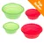 Gamelles pliables en silicone vert et rouge, deux tailles visibles. Badge orange en haut à droite avec texte : Top Seller. Gamelles pliables en silicone vert et rouge, deux tailles visibles. Badge orange en haut à droite avec texte : Top Seller.