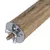 Perchoir en bois avec fixation métallique à vis et écrou papillon visible à une extrémité.