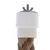 Scratching post spare part with sisal rope, white plastic holder and metal thread for attachment.