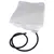 White heating mat with soft cover and black flexible hose, suitable for heat transfer.