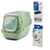 Komplettset: Toilette marmor - amazonasgrün / botanisches Grün + 2 extra Filter + 12 Bag it Up