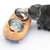 Cat bowl set with orange cat-shaped stand, two stainless steel bowls for water and dry food. Grey cat next to it.