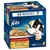 Purina felix Sensations cat food, 24 sachets. Visible flavours: beef with tomato, chicken with carrot, duck with spinach, lamb with game flavour. Text in German. Image of a black and white cat.