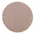 Round scratching mat made of woven natural material with beige fabric cover in the centre.