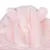 Pink fluffy fabric with two small ears, possibly part of a pet garment or accessory.