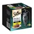 Boîte Sheba Perfect Portions terrine de luxe pour chat, au poulet, 3 x 75 g, image d'une part de pâtée sur assiette et texte visible en français et allemand.