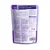 Back of wet food pouch showing ingredients, feeding guide for puppies by weight, storage instructions, and claim of no artificial colours, flavours or preservatives.