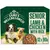 Senior lamb and chicken with rice, 12 packs of 90g each. Image shows chunks of food with vegetables.
