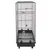 Large metal birdcage with wheels, multiple perches and pull-out tray for easy cleaning.