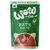 Sachet WOW Cat Premium Paté Huhn Pur, pur poulet, 99 % viande, sans céréales, Made in Germany, visuel de morceaux de viande et pâté. Texte en anglais, allemand, français, italien.