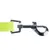 Close-up of a silver carabiner with yellow nylon strap, suitable for dog leads or accessories.