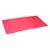 Alfombrilla rectangular rosa con diseño de gotas de agua, material tipo plástico, superficie lisa y plegable en tres secciones. Sin marcas ni texto visible.
