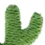 Green toy made of braided rope, shaped like a cactus.