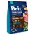Brit Premium by Nature hondenvoer, high in lamb & rice, 60% sensitive, GMO free, voor volwassen honden. Tekst: 'Lamb formula for adult dogs of all breeds'.