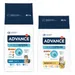 Pack gourmand Advance, 2 saveurs - Adult poulet, riz (15 kg) + Sensitive saumon, riz (10 kg)
