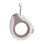 Guinzaglio per cani beige-marrone con manico ergonomico e moschettone argentato.