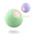 Twee speelballen in groen en paars met geïntegreerd snackvak, geschikt voor interactief spelen.