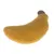 Gelbes Plüschspielzeug in Form einer Banane mit braunem Stiel.