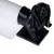 Porte-rouleau en forme de chien noir, supportant un rouleau d’essuie-tout. Matériau visible : plastique ou résine noire brillante.