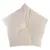 Coussin beige en tissu, forme pentagonale, surface matelassée avec un creux central visible. Aucun texte ni marque apparente.
