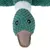 Jouet pour chien en forme de canard, tête en tissu vert texturé, bec en toile marron, col blanc visible. Aucun texte ou marque apparente.