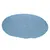 Tapis rond bleu uni, surface lisse sans motifs ni texte visible, matériau plastique apparent.