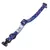 Collier bleu pour animal avec motifs Superman, boucle en plastique noir, anneau métallique et étiquette visible DC Comics. Ajustable, matière synthétique.